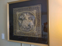 Thai tapestry-hand made embroidered, sequined, framed