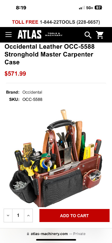 Occidental master carpenter bag in Tool Storage & Benches in Oakville / Halton Region