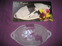 Satin Bouquet Crystal Platter