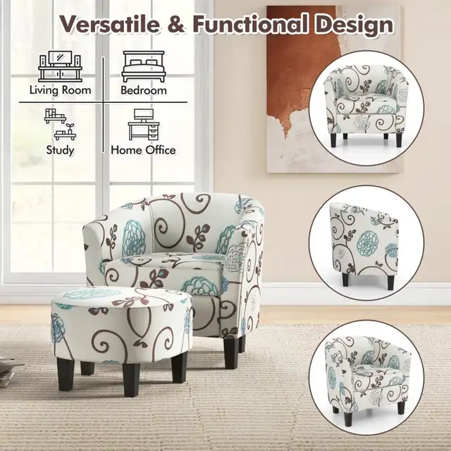 Modern Accent Chair with Ottoman in Chairs & Recliners in Cambridge - Image 4