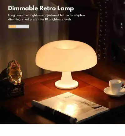 UEHICT Mushroom Lamp with 3 Lighting Modes, Dimmable 70s Retro M, View more