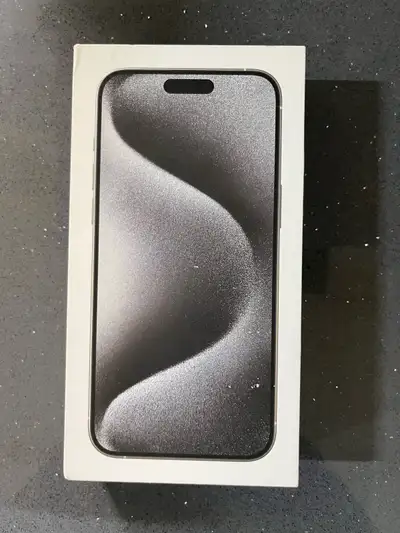 Iphone15 pro max open box grade A 256gb titanium white 89% battr, View more