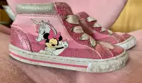Minnie Mouse Hightop Shoes Toddler Size 9