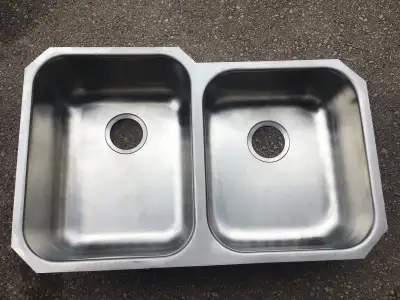 Under-mount Stainless Steel  Double Kitchen Sink 20.75" x 31.75", View more