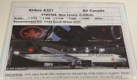 V1 Decals 1/144 Airbus A321 Air Canada decal