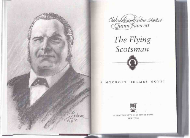 The Flying Scotsman Quinn Fawcett Mycroft Holmes novel signed in Fiction in Oakville / Halton Region - Image 2