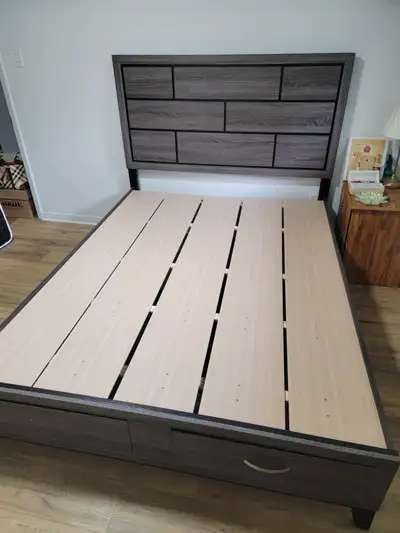 QUEEN BED FRAME/MOVING OUT SALE, View more