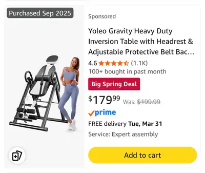 Like new. See pics. Strong inversion table.