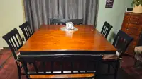 Cherry wood dining room table
