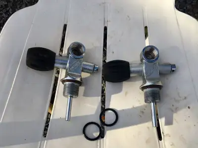 Two Genesis din valves for scuba tanks. Come with brand new o-ring for each. Located in Picton. Will...