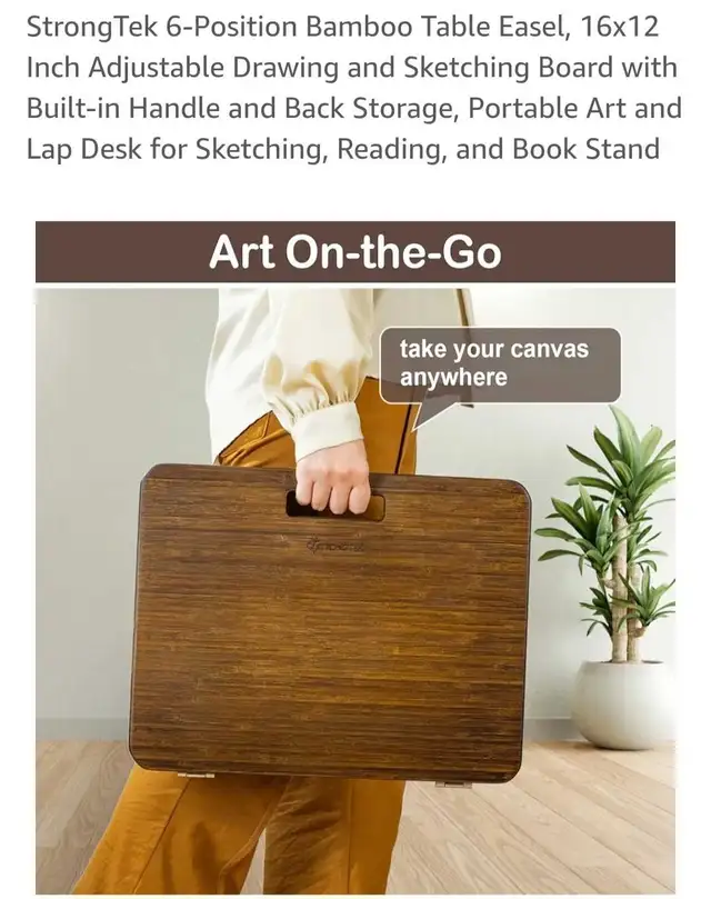 StrongTek 6-Position Bamboo Table Easel, 16x12 Inch in Home Décor & Accents in Ottawa - Image 6