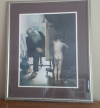 Beautiful Paul Peel Large Framed Matted Under Glass Print