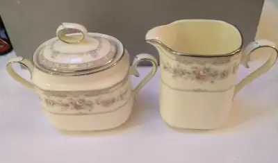 Noritake Shenandoah Creamer and Sugar Bowl with Lid, View more