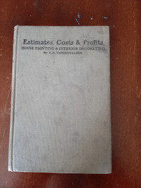 Estimates, Costs & Profits book by F.N. Vanderwalker (1917)