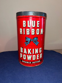 Vintage Blue Ribbon 5 Lbs Baking Powder can