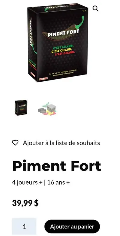 Jeux de société piment forts neuf!!, View more