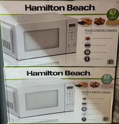Microwave - Hamilton Beach 0.7 Cu. Ft  HBCMV207WE - L2 -  White, View more