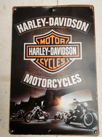 Harley Davidson Motorcycles Wall Pack Metal Sign Mancave Garage