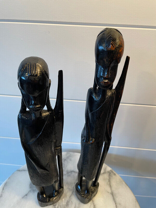 Vintage African Tribal Ebony Wood Man and Woman in Arts & Collectibles in Dartmouth - Image 3