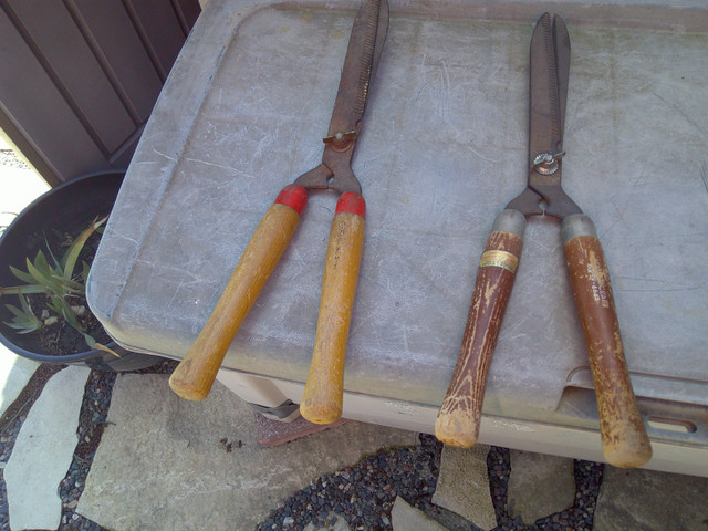 WOOD HANDLED HEDGE CLIPPERS in Outdoor Tools & Storage in Windsor Region - Image 2