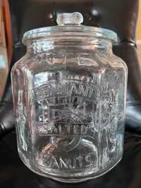 Vintage Mr.Planters Peanut 5 Cents Glass Store Counter Jar