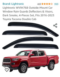 Toyota Tacoma window visors