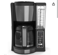 Ninja CE200C, 12-Cup Programmable Coffee Brewer, Black/Silver (C