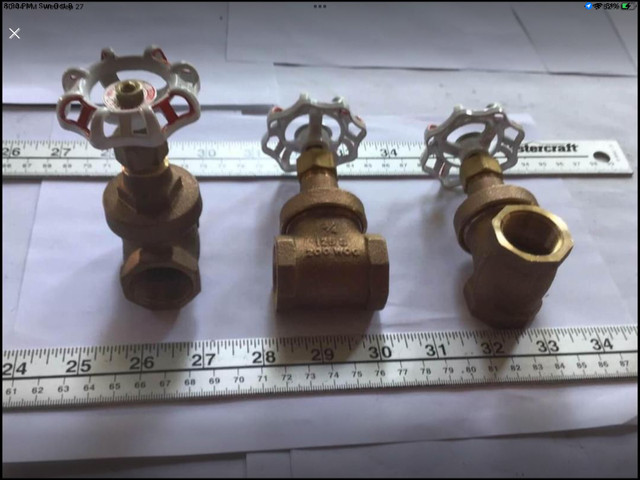 3/4” Bronze Gate Valves - Red White- NPT 200 - Made in Japan in Other in St. Catharines