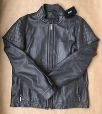 BRAND NEW HUGO BOSS Men's Leather Jacket size M