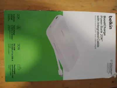 New in box belkin boostcharge 20k integrated cable, View more