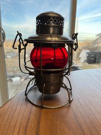 CPR Railroad Lantern ( Ruby Red Globe)