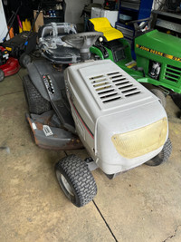 White MTD lawn tractor riding mower