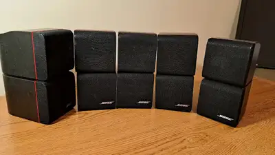 Set of 5 Bose Double Dual Cube Speakers Acoustimass Lifestyle Su, View more