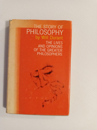 Book hard cover titled THE STORY OF PHILOSOPY
