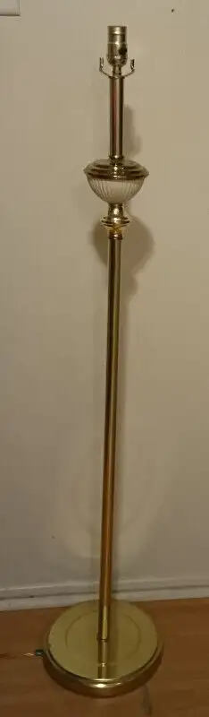 Brass Finish 56" Floor Lamp with Beige Shade in Indoor Lighting & Fans in Oshawa / Durham Region - Image 6