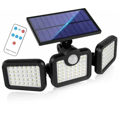 Solar Flood Light 3 Adjustable Heads Solar Motion Sensor Lights , View more