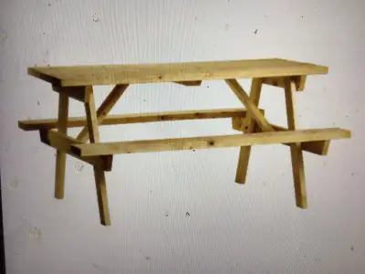 Adwood Manufacturing Ltd Picnic Table- top is  6’x3’, View more
