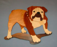 Intarsia Artwork - English Bulldog