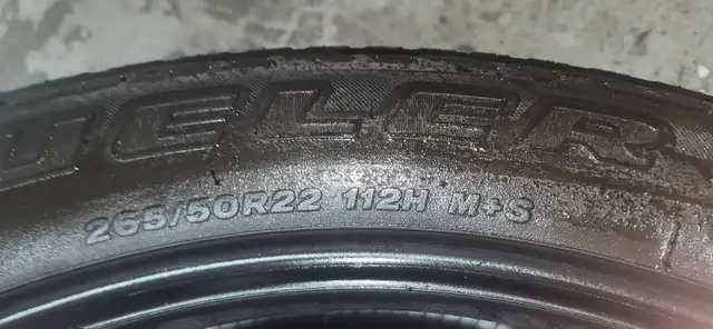 New take offs 265 50 22 Bridgestone ht mud and snow in Tires & Rims in Kingston - Image 4