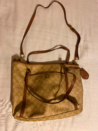 Authentic beige Coach bag / Sacoche beige Coach