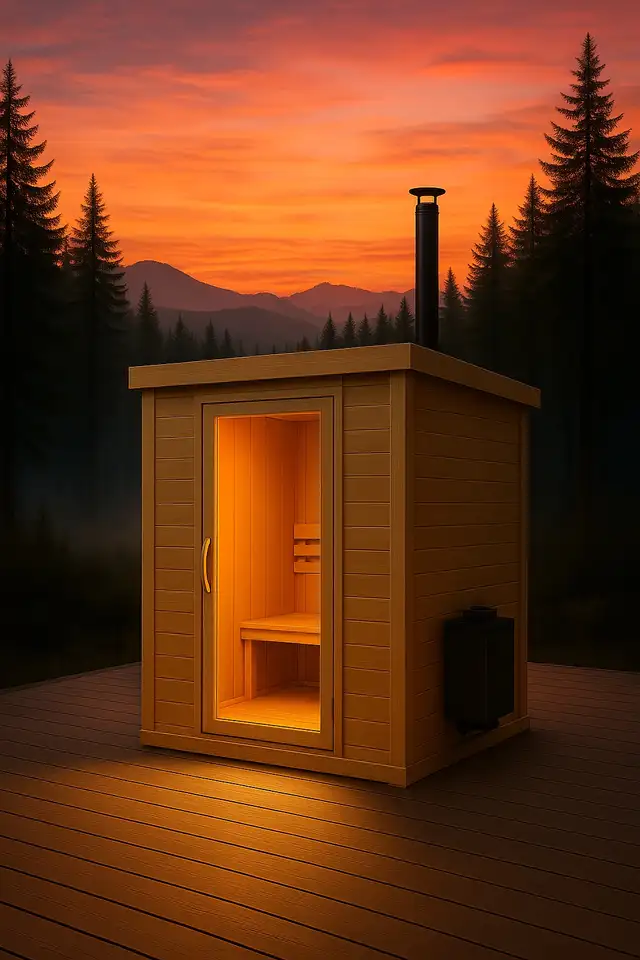 Hand-Built Poplar Sauna – 2-Person Wood-Fired | $6000 | AB in Hot Tubs & Pools in Red Deer - Image 4