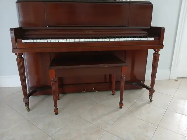1930's Heintzman Piano  Good Condition with bench in Pianos & Keyboards in Bedford - Image 3