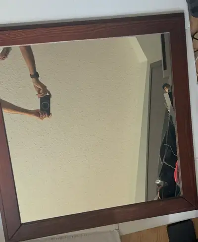 Brown wooden wall Mirror, View more