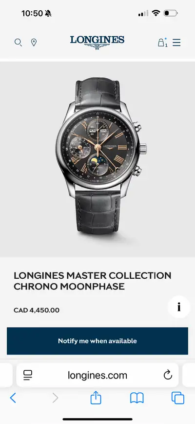 Longines Master Collection Moonphase | 2024 | brend New | Original Box Included l excellent conditio...