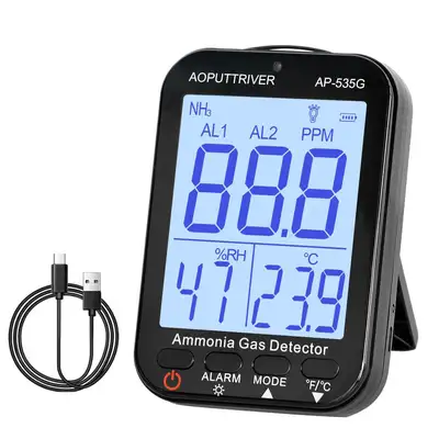 NEUF: Détecteur gaz ammoniac 0~100 PPM NH3 rechargeable, View more