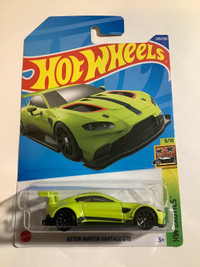 Hot Wheels Aston Martin Vantage GTE diecast sports race car