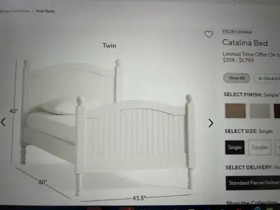 Pottery Barn Kids Catalina Bed with Storage Drawers, View more