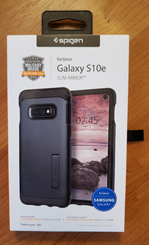 SPIGEN SLIM ARMOR CASE FOR SAMSUNG GALAXY S10e + BLACK OR CLEAR in Cell Phone Accessories in Burnaby/New Westminster