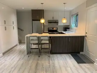 Two bedroom laneway house for rent in Kitsilano, Vancouver. Ground floor has a open concept Living r...