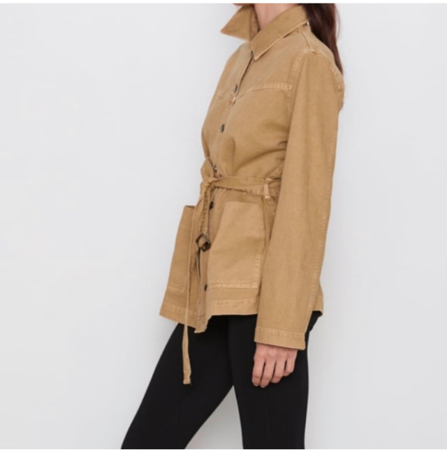 New Zara Denim belted jacket in Women's - Tops & Outerwear in Cape Breton